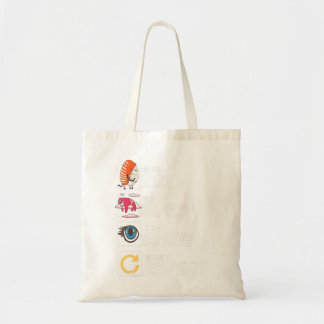 Kawaii Manga Sushi Eat Sleep Anime Repeteren Cute  Tote Bag