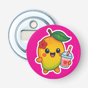 Kawaii Mango – Liefje Fruit met Hart Smoothi Button Flesopener