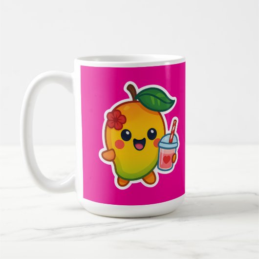 Kawaii Mango – Liefje Fruit met Hart Smoothi Koffiemok (Links)