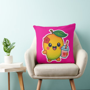 Kawaii Mango – Liefje Fruit met Hart Smoothi Kussen