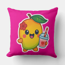 Kawaii Mango – Liefje Fruit met Hart Smoothi Kussen