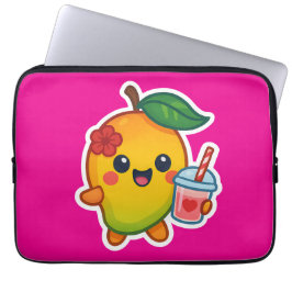 Kawaii Mango – Liefje Fruit met Hart Smoothi Laptop Sleeve