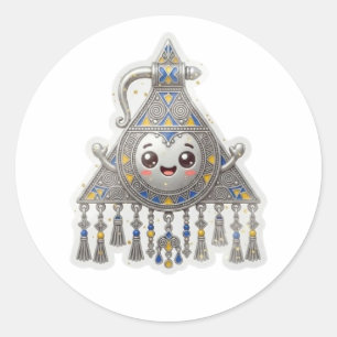 Kawaii Marokkaanse Amazigh Fibula - Traditionele T Ronde Sticker