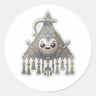 Kawaii Marokkaanse Amazigh Fibula - Traditionele T Ronde Sticker