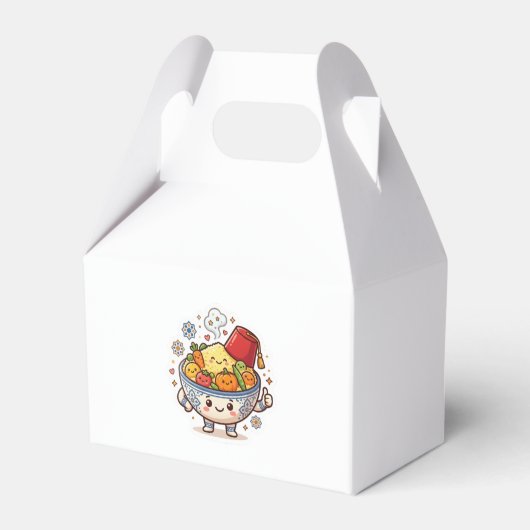 Kawaii Marokkaanse Couscous - Schattig Traditionee Bedankdoosjes (Voorkant Zijde)