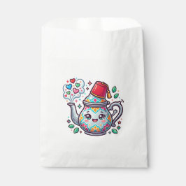 Kawaii Marokkaanse Munt Theepot Sticker Bedankzakje