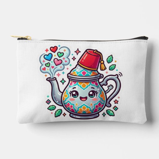 Kawaii Marokkaanse Munt Theepot Sticker Etui (Voorkant)