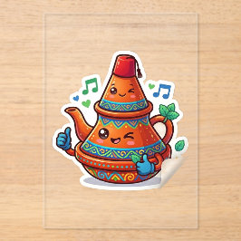 Kawaii Marokkaanse Theepot - Cute Berred Stok Acryl Uitnodigingen