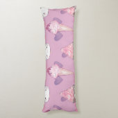 Kawaii Marshmallow & Ice Cream Patroon Lichaamskussen (Achterkant (Verticaal))