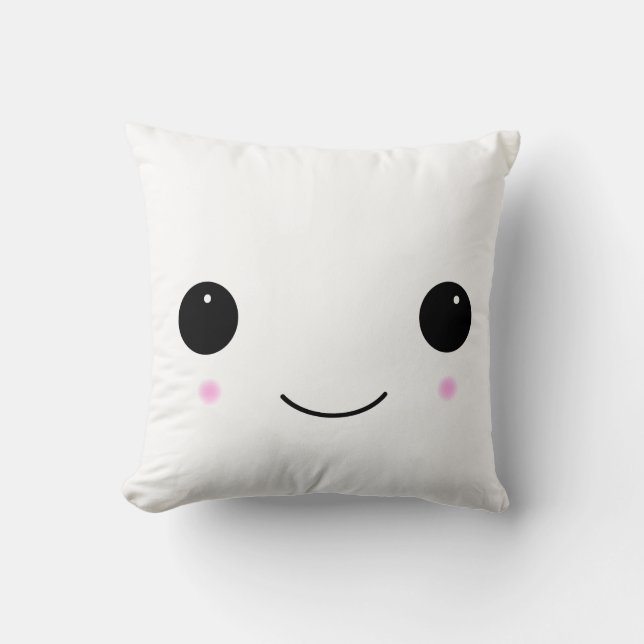 Kawaii Marshmallow Smile Kussen (Voorkant)