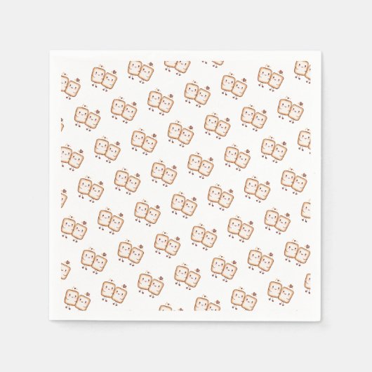 Kawaii Marshmallow Smores Servet (Voorkant)