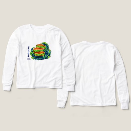 Kawaii Matcha Cream Pancakes Ocean Wave Art (Voorkant /achterkant)