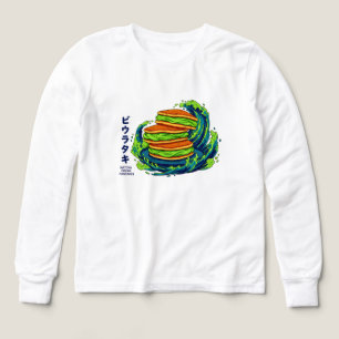 Kawaii Matcha Cream Pannenkoeken Oceaan Golf Kunst