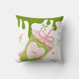 Kawaii Matcha Iced Coffee Aesthetic Worpillow Kussen