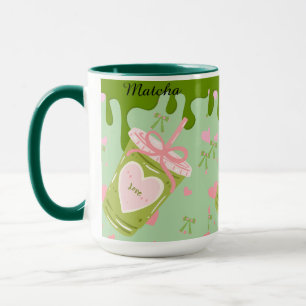 Kawaii Matcha IJskoffie Esthetiek - Love Tea Mok
