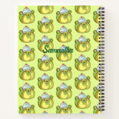 Kawaii Matcha Swiss Roll Beer Cake Notitieboek (Achterkant)