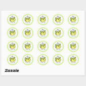 Kawaii Matcha Swiss Roll Beer Cake Ronde Sticker (Vel)