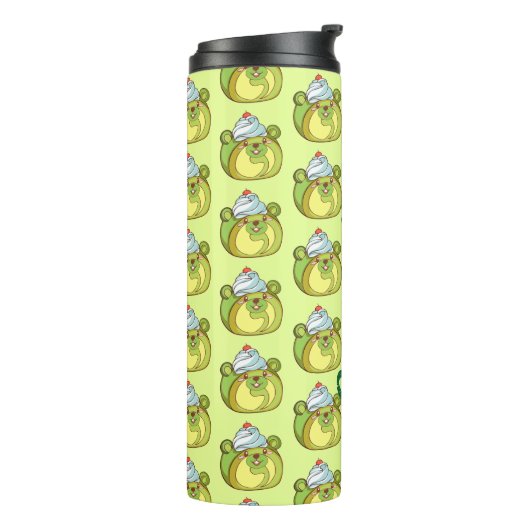 Kawaii Matcha Swiss Roll Beer Cake Thermosbeker (Gedraaid links)