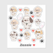 Kawaii Medical Dog Stickers (Vel)