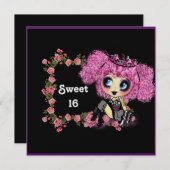 Kawaii meisje lief 16 PinkyP Kaart (Voorkant / Achterkant)