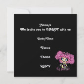 Kawaii meisje lief 16 PinkyP Kaart (Achterkant)