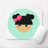 kawaii - meisje mousepad muismat (Met muis)