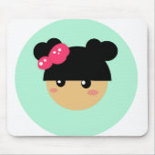kawaii - meisje mousepad muismat (Voorkant)