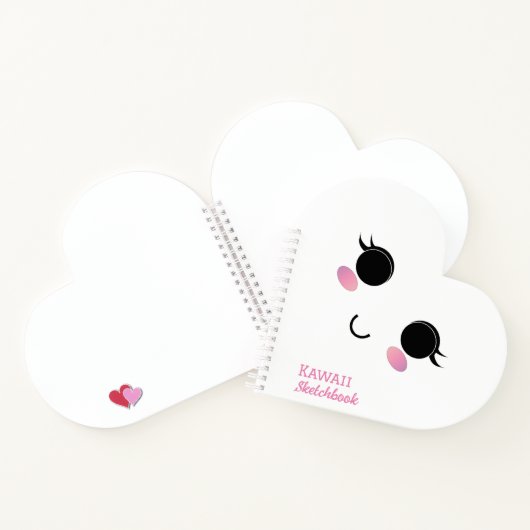 Kawaii meisje spiraal Notitieboek (Binnen)