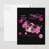 Kawaii meisje verjaardag - gepersonaliseerd briefkaart (Voorkant / Achterkant)