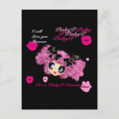 Kawaii meisje verjaardag - gepersonaliseerd briefkaart (Voorkant)