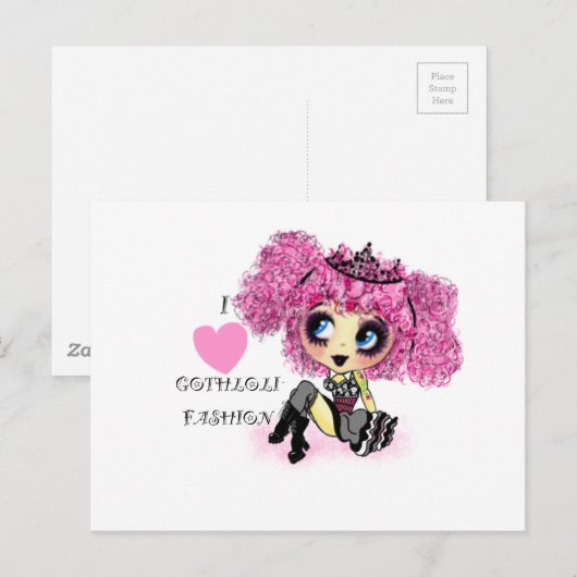 Kawaii meisje verjaardag - individueel briefkaart (Voorkant / Achterkant)