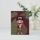 Kawaii meisje waarom zo verdrietig? Huilend kind m Briefkaart (Staand voorkant)