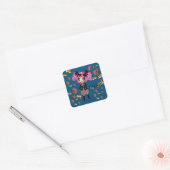 Kawaii meisjesstudenten cadeaus met PinkyP Vierkante Sticker (Envelop)