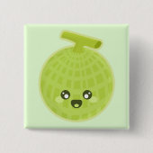 Kawaii Melon Vierkante Button 5,1 Cm (Voorkant)