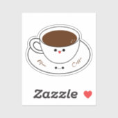 Kawaii Meow Coffee Vinyl Sticker (Vel)