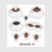 Kawaii Meow Coffee Vinyl Sticker (Vel)