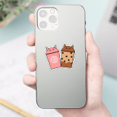 Kawaii Meow Thee Vinyl Sticker (Telefoon)