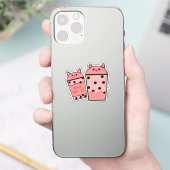 Kawaii Meow Thee Vinyl Sticker (Telefoon)
