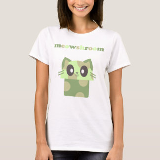 Kawaii Meowshroom Kitty Kat Paddestoel T-shirt