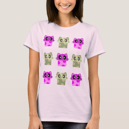Kawaii Meowshroom Meow Mushroom Kitty Cat T-shirt (Voorkant)