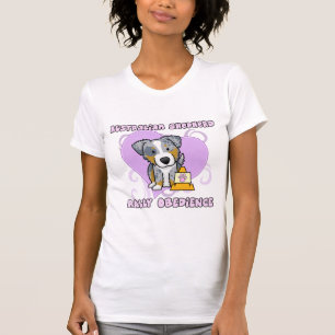 Kawaii Merle Australian Shepherd Rally Obedience T-shirt