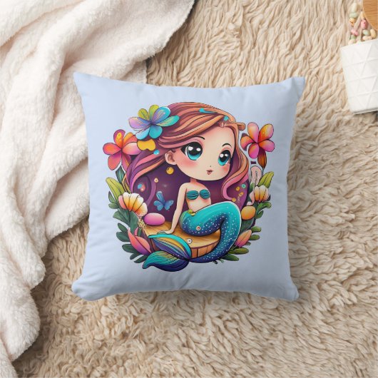 Kawaii Mermaid Kussen (Deken)