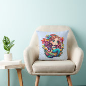Kawaii Mermaid Kussen (Stoel)