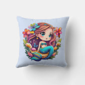 Kawaii Mermaid Kussen (Achterkant)