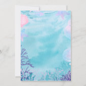 Kawaii Mermaid Party bedankpas Bedankkaart (Achterkant)