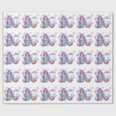 Kawaii Mermaid Party Cadeaupapier (Vlak)