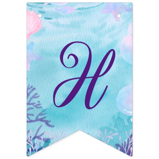 Kawaii Mermaid Party Vlaggetjes (Tweede vlag)