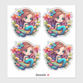 Kawaii Mermaid Sticker (Vel)