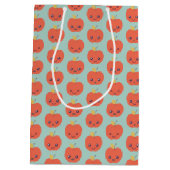 Kawaii Minimal Apple Patroon Gift Bag Medium Cadeauzakje (Achterkant)