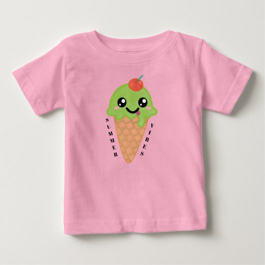 Kawaii Mint Ijsje met Kers erop (Voorkant)